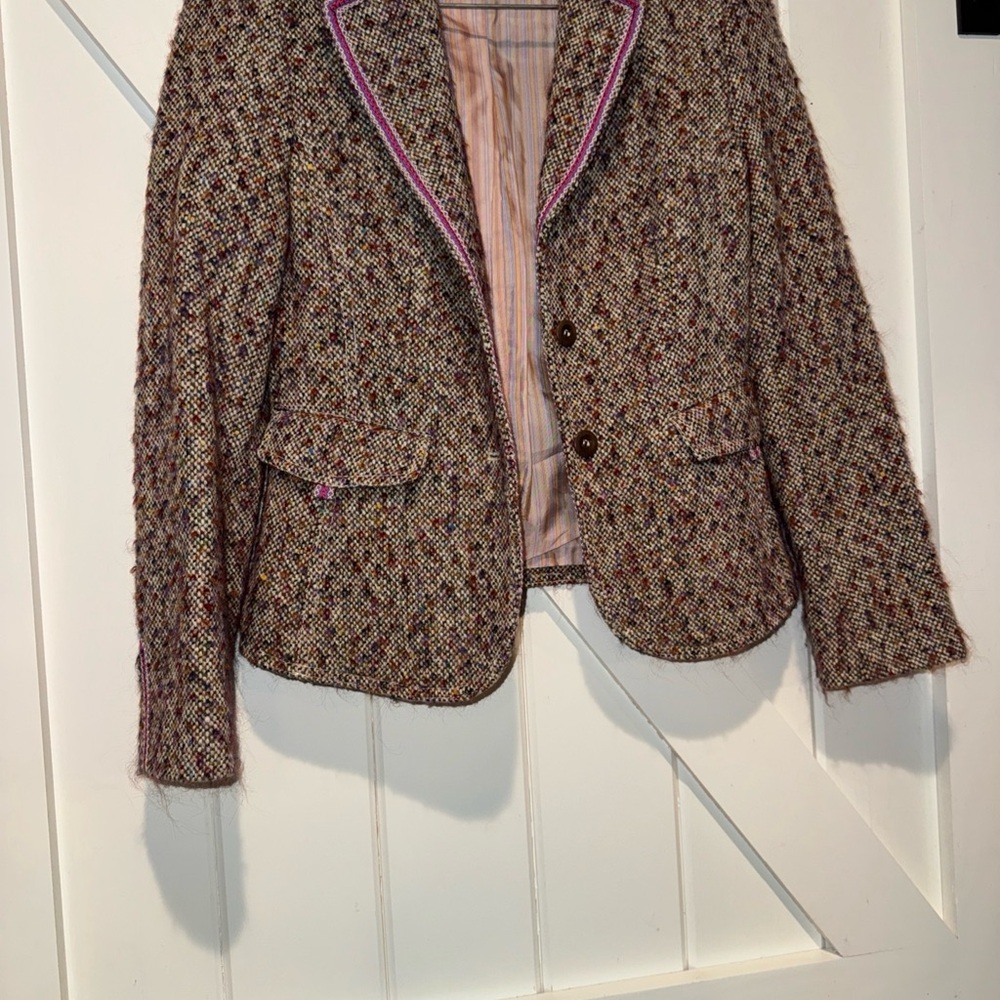 STRENESSE Tweed Blazer with Pink Highlights